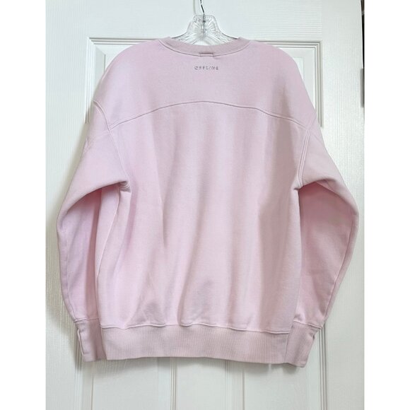 Aerie Offline Cloud Fleece Oversized Crewneck Pink Petal - XS Extra Small - Picture 4 of 7